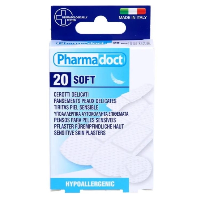 Pharmadoct Soft Хипоалергенен пластир 4 размера 20 бр.