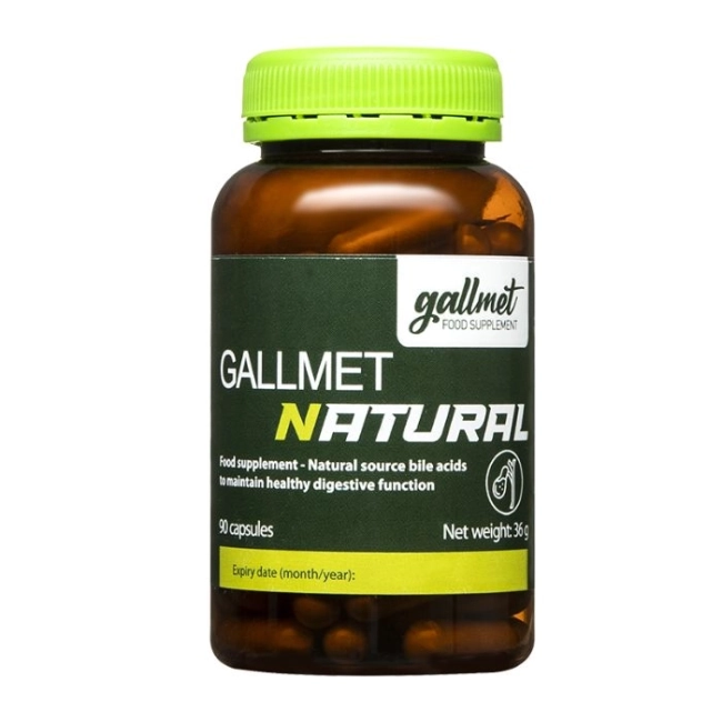 Gallmet Храносмилане - Волска жлъчка 125 mg, 90 капсули