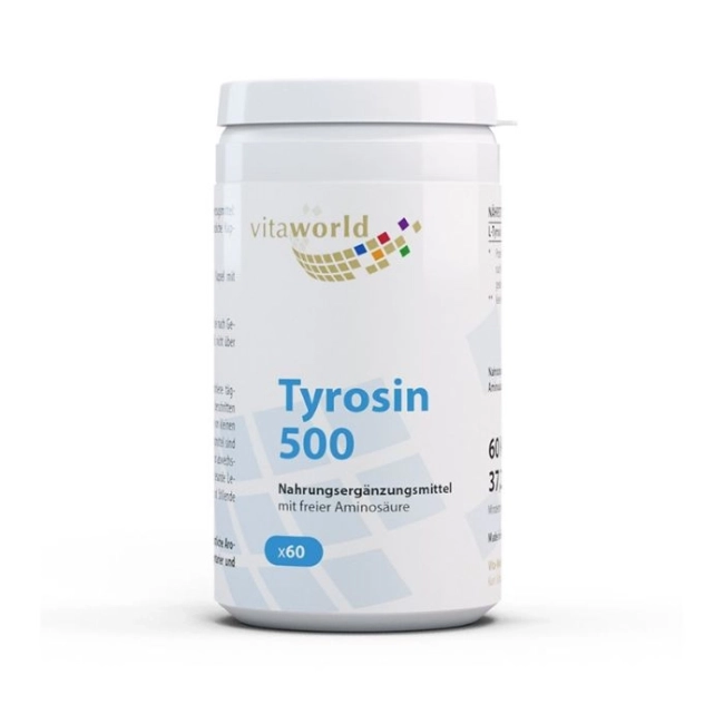 Vita World Щитовидна жлеза - L-Тирозин (L-Tyrosin), 500 mg/60 капсули
