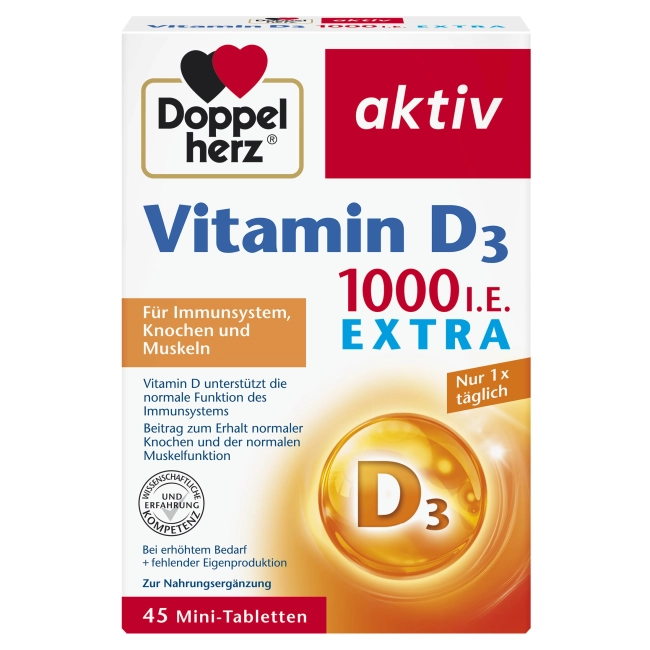 Doppelherz Допелхерц актив Витамин D 1000 IU 45 таблетки