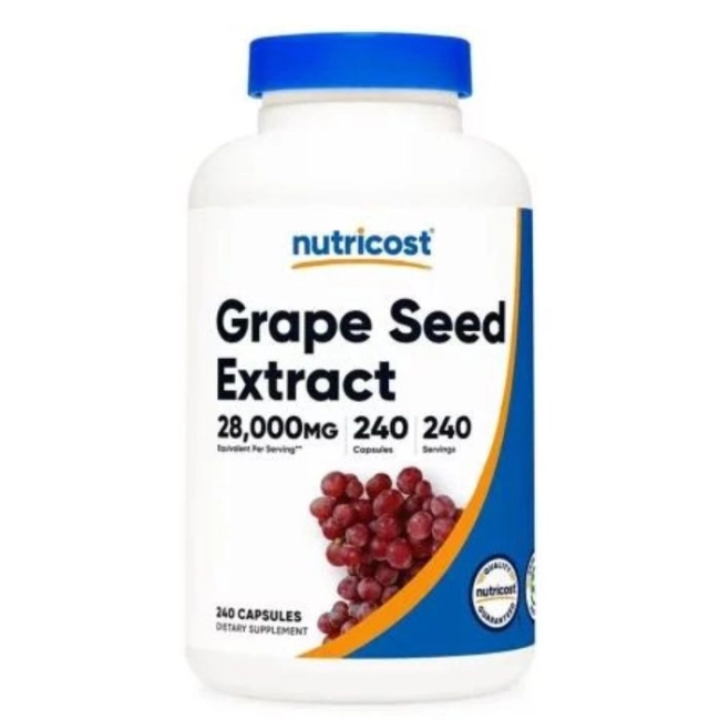 Nutricost Антиоксидантна защита - Гроздово семе (екстракт), 240 капсули