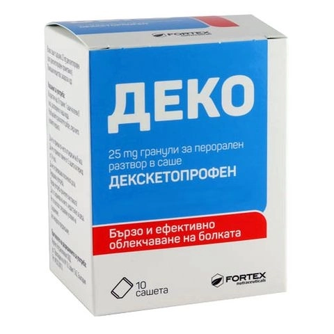 Fortex Деко за облекаване на болка 25 мг 10 сашета