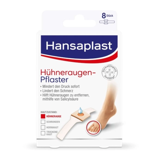 Hansaplast Пластири за мазоли със салицилова киселина 8 бр
