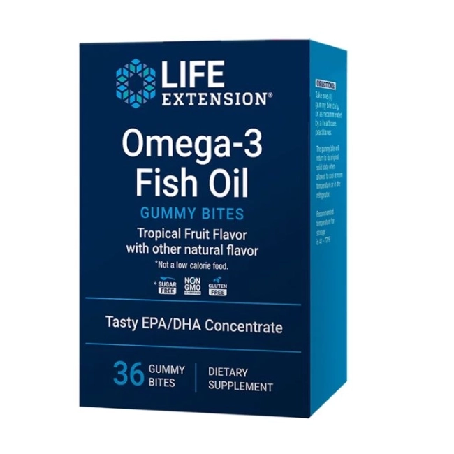 Life Extension Омега-3 750 mg (EPA 300 mg DHA 225 mg), 36 желирани таблетки