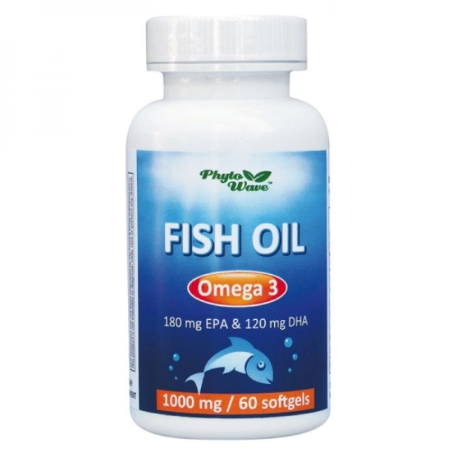 Phyto Wave Fish Oil Omega-3 / Рибено масло 1000 mg х 60 софтгел капсули
