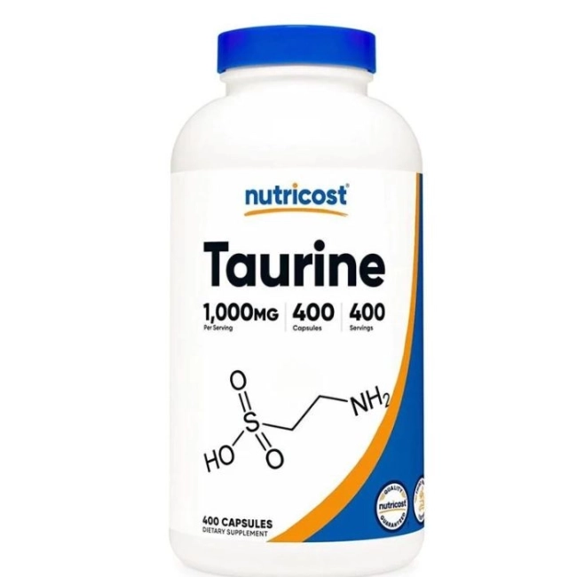 Nutricost Нервна и мозъчна функция - Таурин, 1000 mg/ 400 капсули