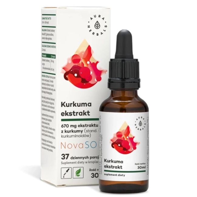 Aura Herbals Подпомага нормалното състояние на ставите - Куркума, 30 ml капки