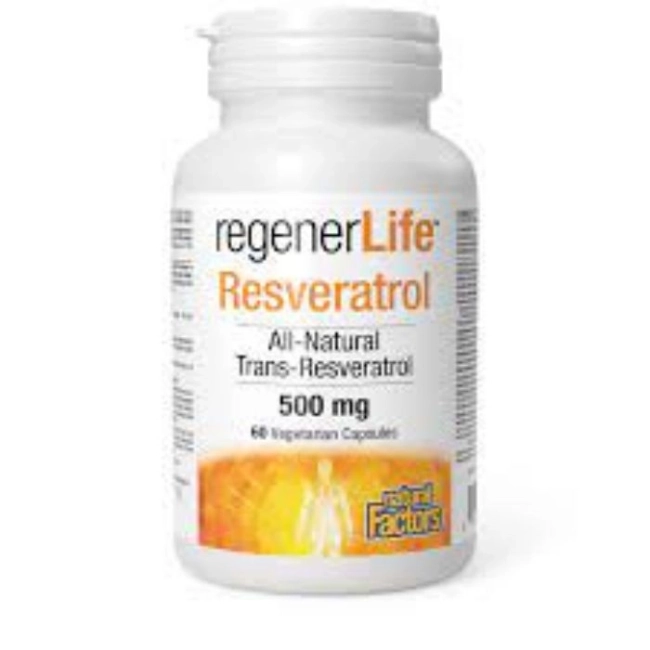 Natural Factors Ресвератрол Rеgener Life™,  500 mg x 60 капсули