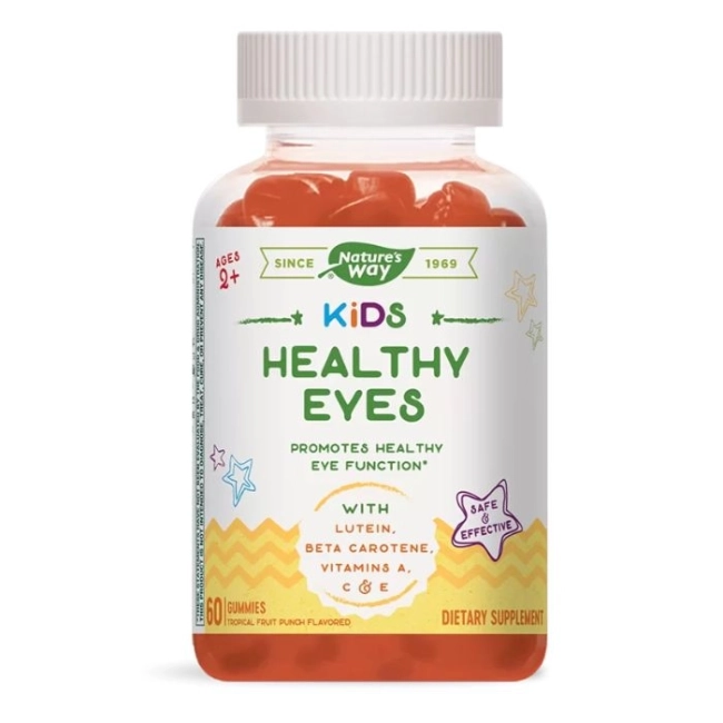 Nature’s Way Детска формула за силно зрение с лутеин и витамини - Kids Healthy Eyes, 60 желирани таблетки