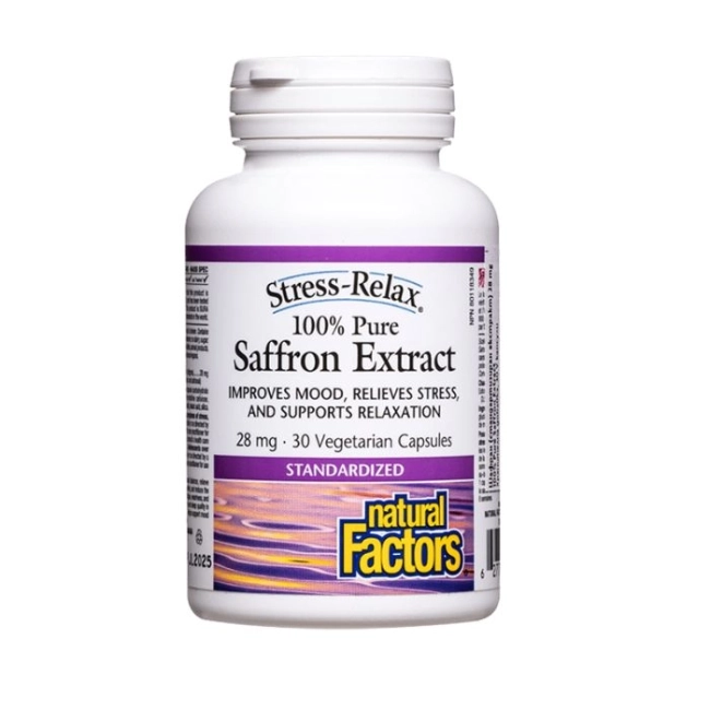 Natural Factors Стрес и депресия -  Шафран (стандартизиран екстракт), 28 mg х 30 V капсули