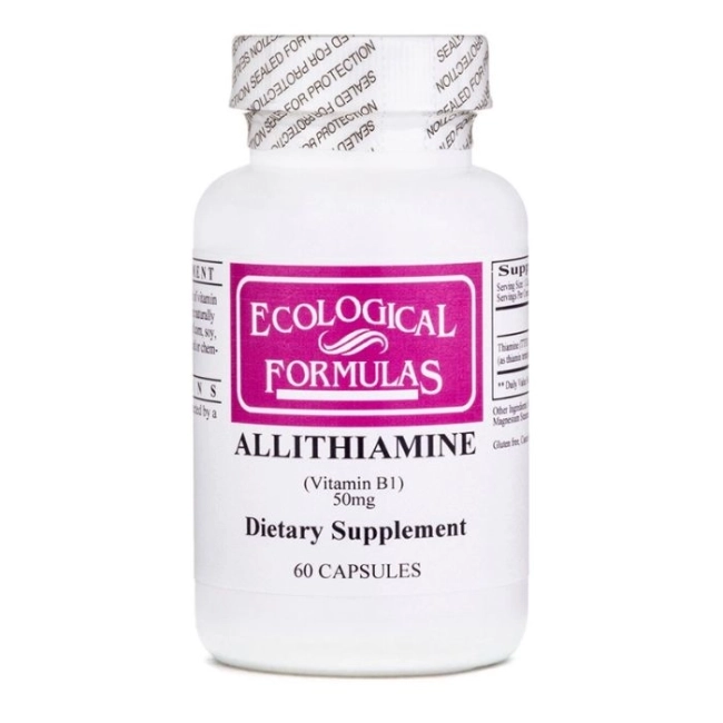 Ecological Formulas Алитиамин (Витамин В1) - Неврологично здраве, 60 капсули