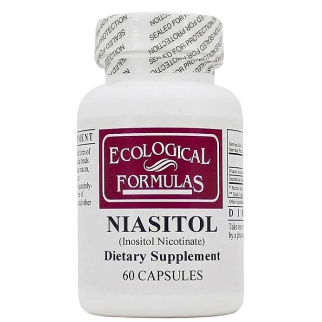 Ecological Formulas Нервна система и хормонално здраве - Niasitol - ниацин и инозитол, 60 капсули