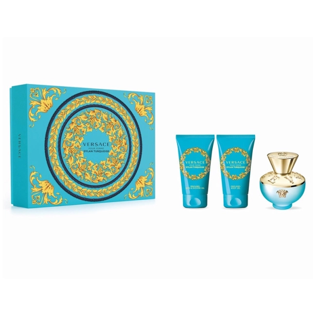 Versace Dylan Turquoise W Set EdT 50 ml + Лосион за тяло 50 ml + Душ гел 50 ml