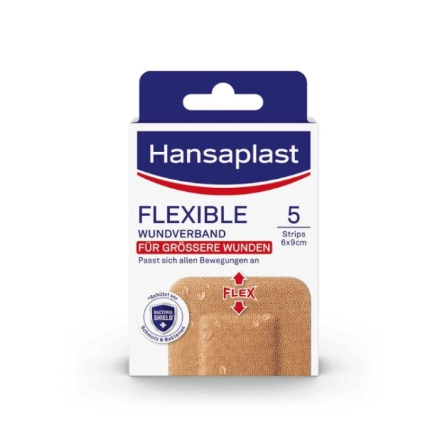 Hansaplast Flexible еластичен пластир XXL 6 см x 9 см 5 бр