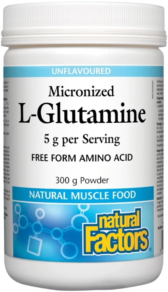 Natural Factors L-Glutamine Micronized/ Л-Глутамин (микронизиран) х 300 g / 60 дози