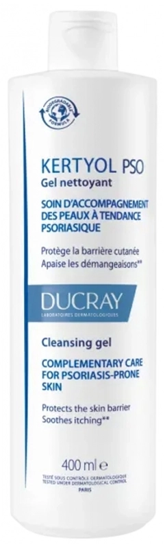 Ducray Kertyol P.S.O Свръхобогатен почистващ гел за лице и тяло 400 мл