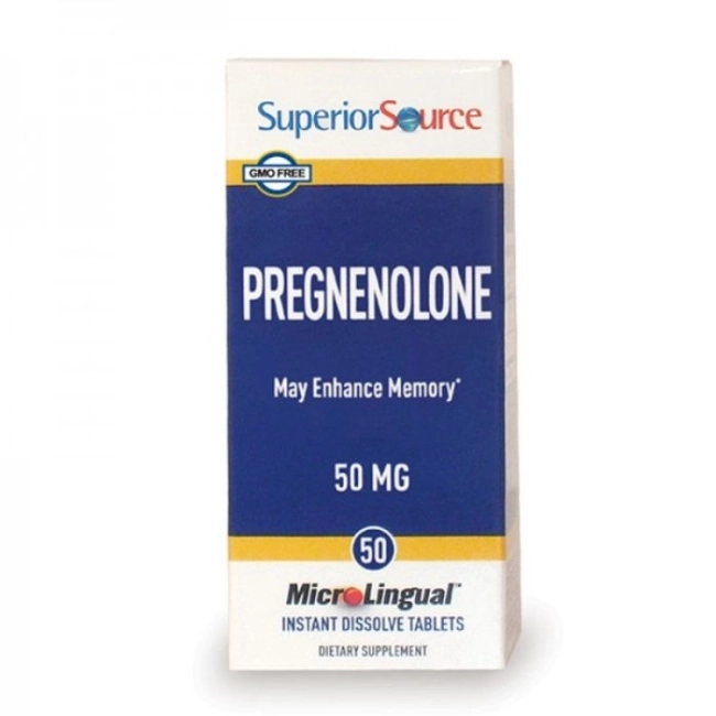 Superior Source Памет и концентрация - Прегненолон, 50 mg x 50 сублингвални таблетки