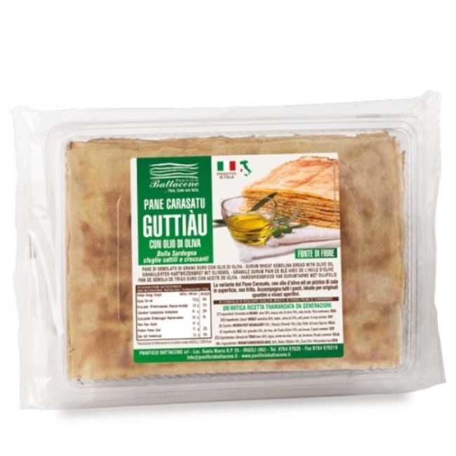 Panificio Battacone Плосък хляб Carasatu Guttiàu, 400 g