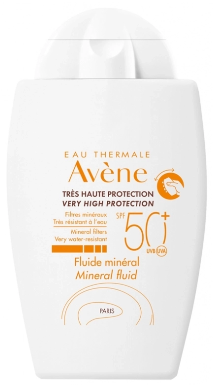 Avene Слънцезащитен минерален флуид за лице за чувствителна и нетолерантна кожа SPF50+ 40 мл