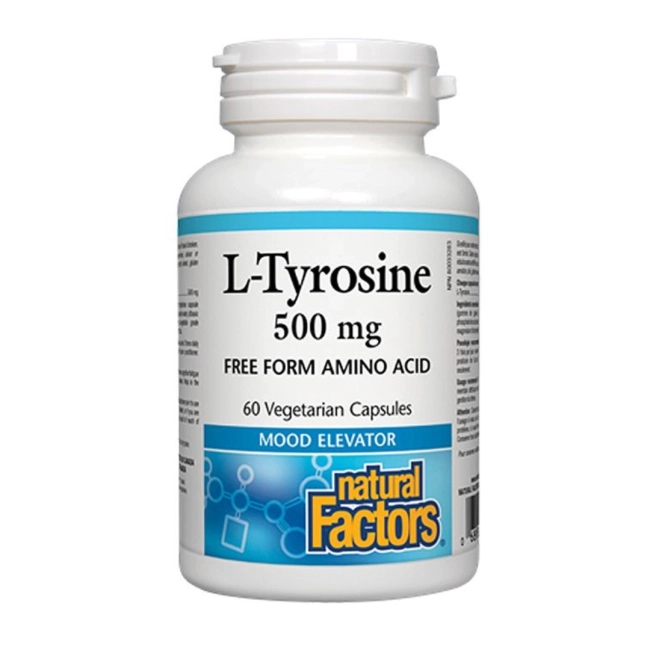 Natural Factors L-Tyrosine при депресия и стрес 500 мг х 60 капсули