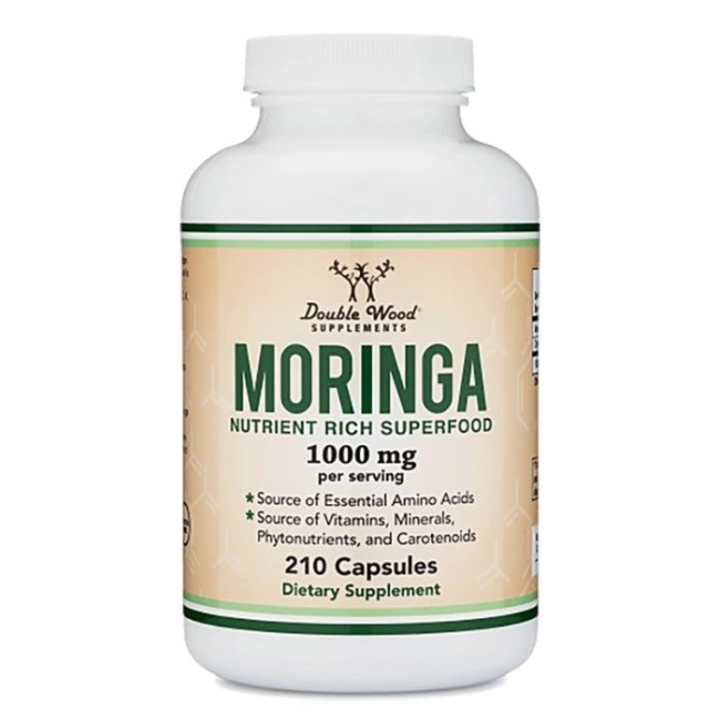 Double Wood Моринга - мощен антиоксидант, 1000 mg, 210 капсули
