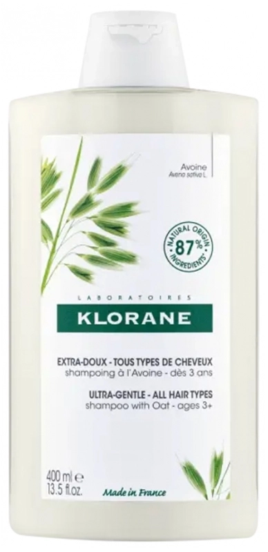 Klorane Шампоан за честа употреба с мляко от овес за всеки тип коса 400 мл