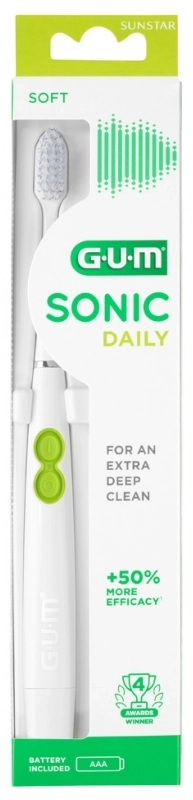 GUM ActiVital Sonic Soft Електрическа четка за зъби с батерии бяла