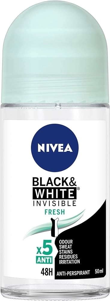 Nivea Black & White Invisible Fresh Дезодорант рол-он против изпотяване за жени 50 мл