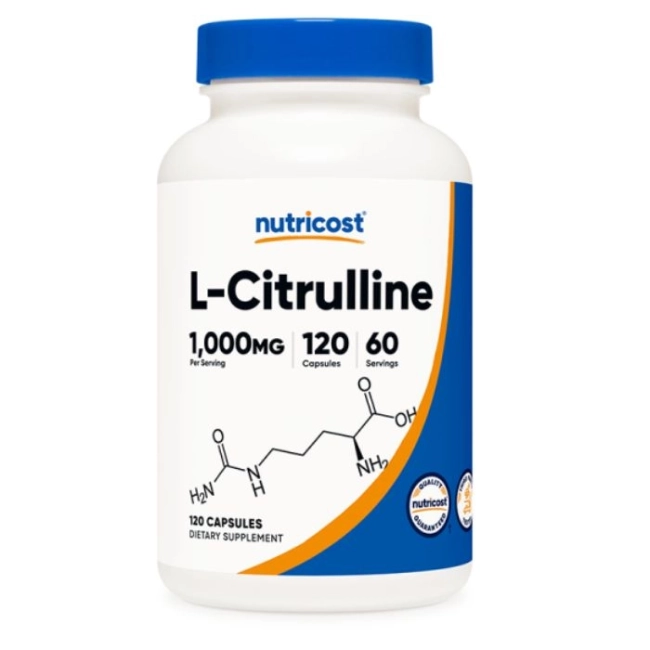 Nutricost Мускулна маса - Л-Цитрулин (L-Citrulline), 1000 mg/120 капсули