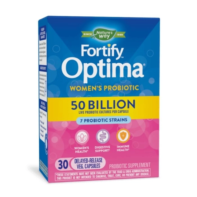Nature’s Way Пробиотик за жени - Fortify Optima Women’s Probiotic, 50 млрд. активни пробиотици, 30 капсули