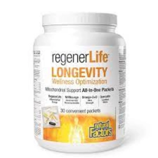 Natural Factors В подкрепа на клетъчното здраве - Rеgener Life™ Longevity, 30 пакетчета