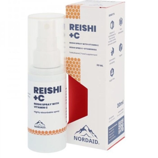 Nordaid  Имунитет - Рейши + Витамин C, спрей за уста х 30 ml / 200 впръсквания