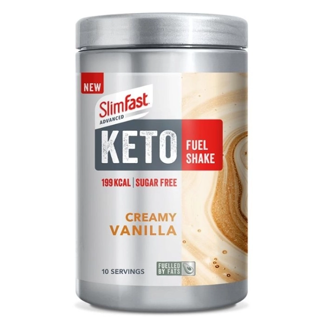 Life Extension Протеинов шейк при Кето диета за контрол на теглото SlimFast, 320 g прах с вкус на крем ванилия