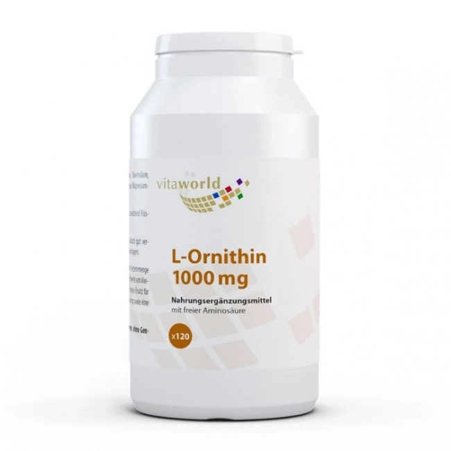 Vita World L-Ornithin / Л-Орнитин 1000 mg, 120 таблетки