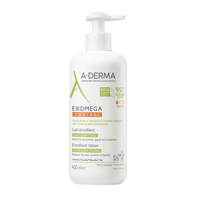 A-Derma Exomega Control Емолиентно мляко за суха и атопична кожа 400 мл