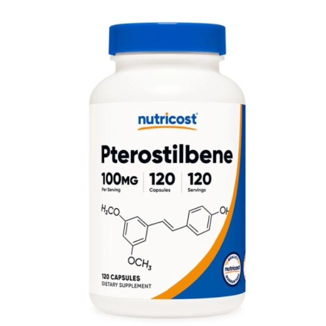 Nutricost Мозъчна функция - Птеростилбен (Pterostilbene), 100 mg x 120 капсули