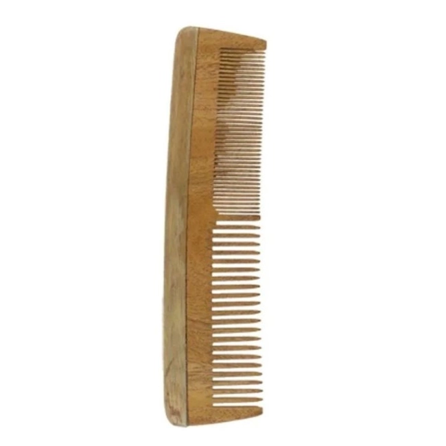 amla natur / Maharishi Ayurveda  Антистатичен дървен гребен за коса от Нийм - фин/груб, 1 бр