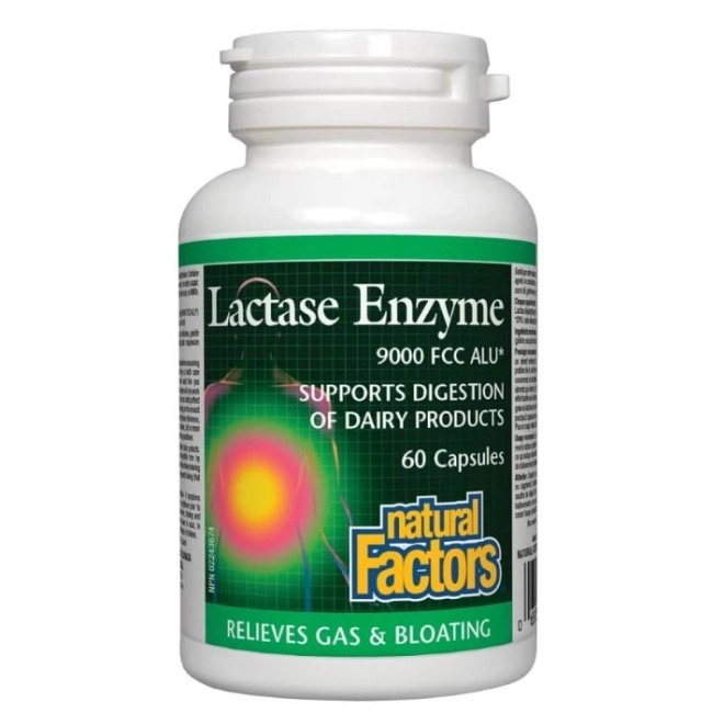 Natural Factors Lactase Enzyme / Лактаза ензим 250 mg х 60 капсули