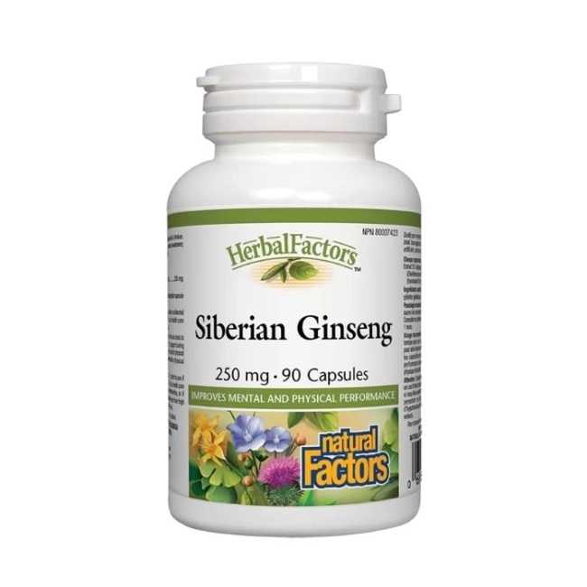 Natural Factors Siberian Ginseng/ Женшен сибирски 250 mg х 90 капсули