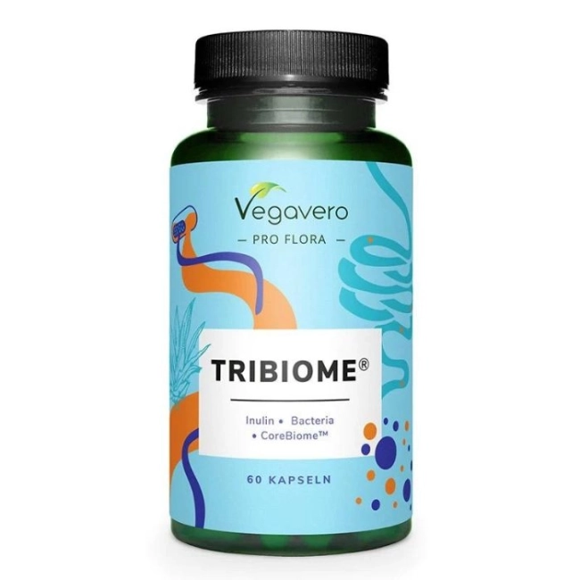 Vegavero Инулин + Пробиотик Tribiome® - 10 млрд. активни пробиотици, 60 капсули