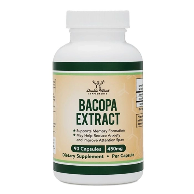 Double Wood Bacopa extract / Бакопа мониери, 450 mg, 90 капсули