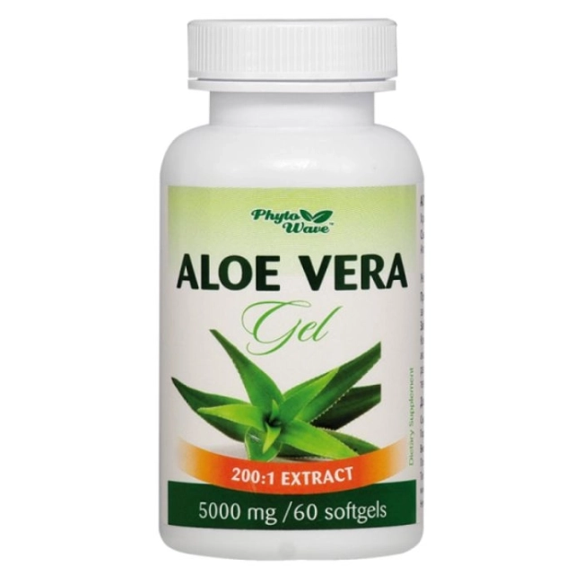 Phyto Wave Aloe Vera Gel/ Алое Вера гел 5000 mg х 60 софтгел капсули