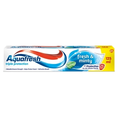 Aquafresh Triple Protection Fresh & Minty Паста за зъби синя 125 мл