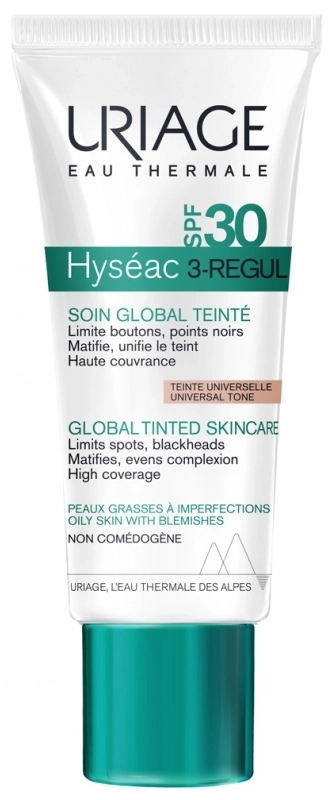 URIAGE Hyseac 3-Regul SPF30 Универсален тониращ крем за мазна и проблемна кожа 40 ml