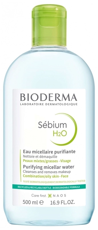 Bioderma Sebium H2O Мицеларна вода за мазна и акнеична кожа 500 мл