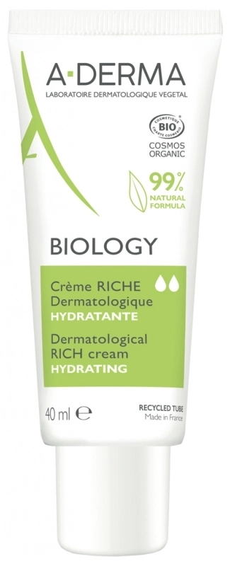 A-Derma Biology Дерматологичен хидратиращ богат крем 40 мл