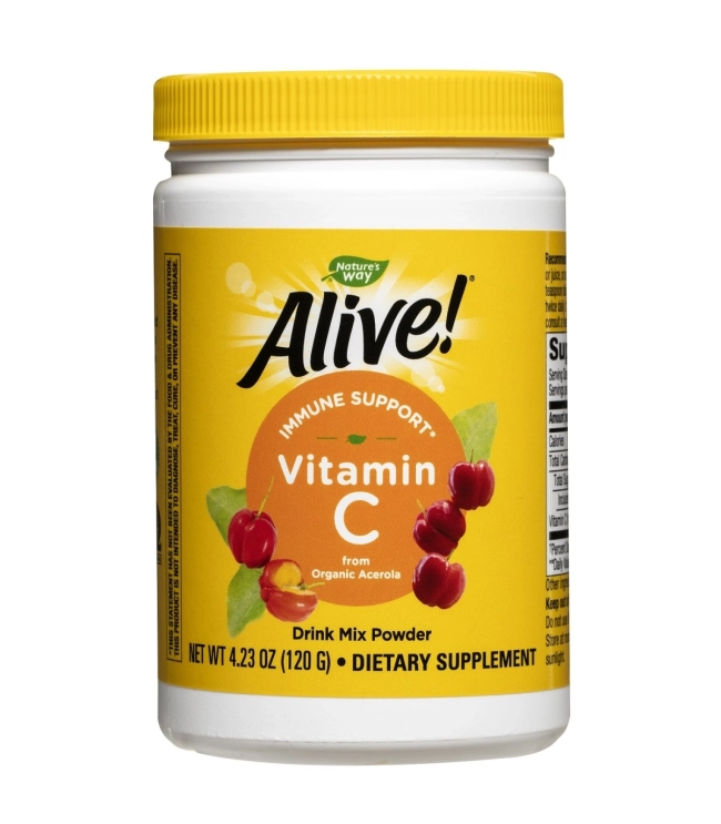 Витамин С от ацерола organic Алайв - Alive! Vitamin C From Organic Acerola, 120 g прах