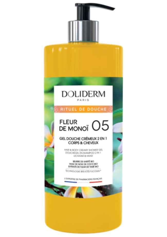 Doliderm Fleur De Monoi 05 Кремообразен душ гел 2в1 1 л.