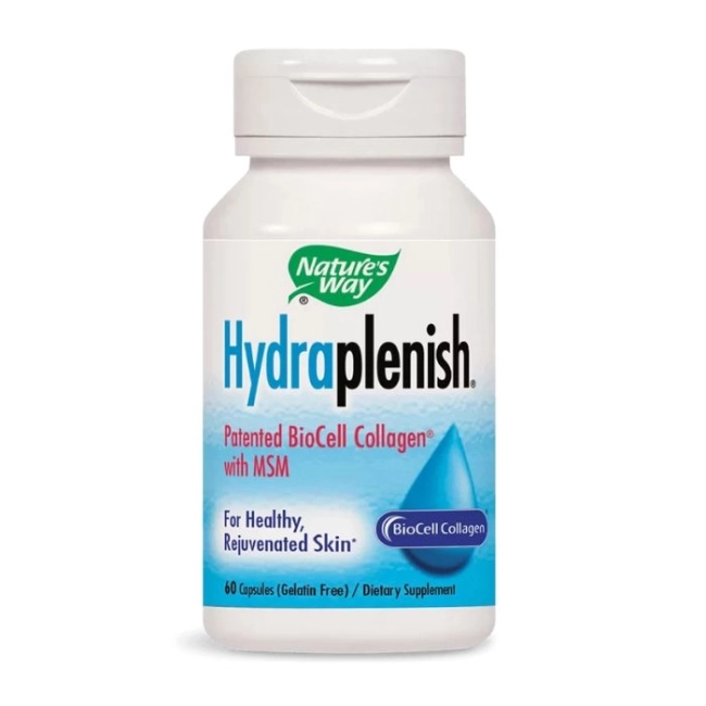 Nature’s Way Колаген с хиалуронова киселина и МСМ Hydraplenish® - Красива кожа и здрави стави, 750 mg, 60 капсули