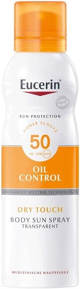 EUCERIN Sun Oil Control Водоустойчив прозрачен слънцезащитен спрей за кожа  200 мл